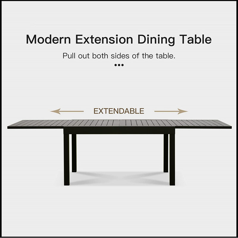 Latitude Run® Donje Rectangular Extendable Patio Dining Table